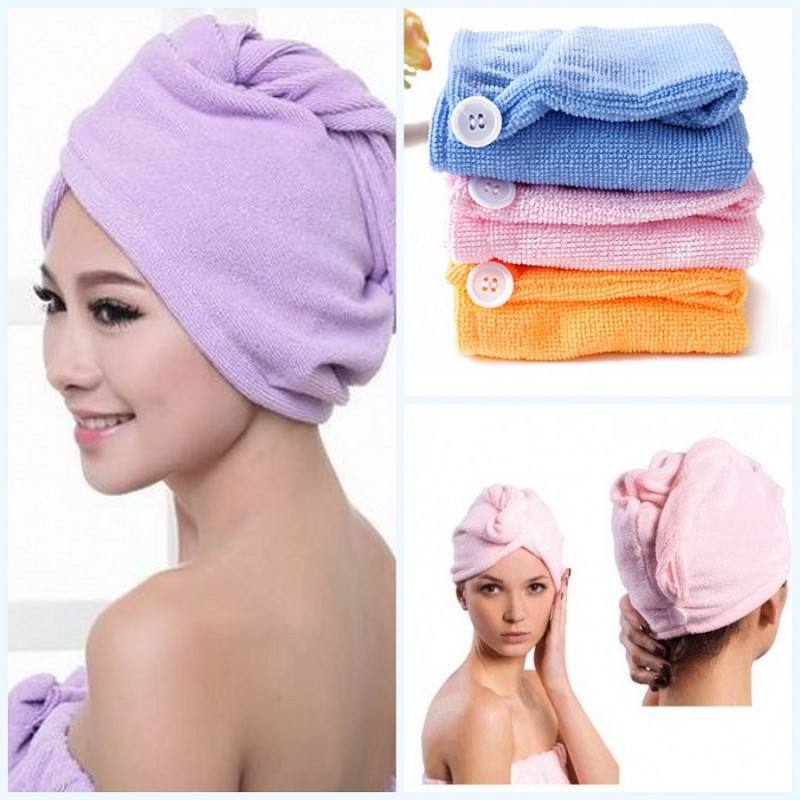 Serviette Turban Microfibre - Bleu, Rose, Orange