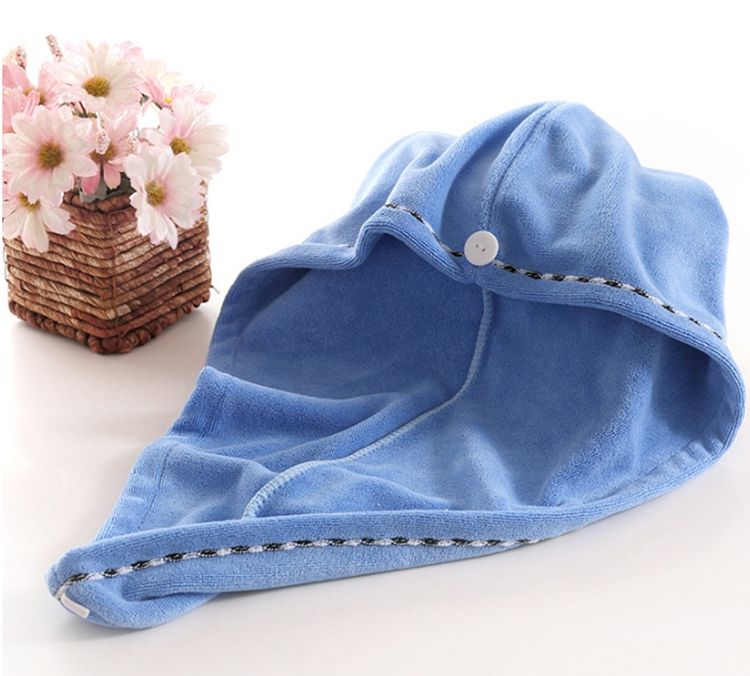 Serviette Turban Microfibre - Bleu
