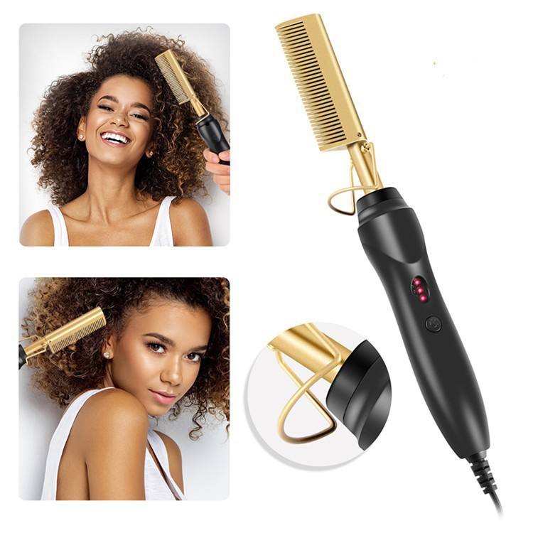 Peigne Chauffant Électrique - Lifestyle cheveux bouclés
