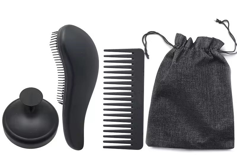 Kit Brossage Capillaire Naturel 3 Pièces – Paille de Blé Écologique