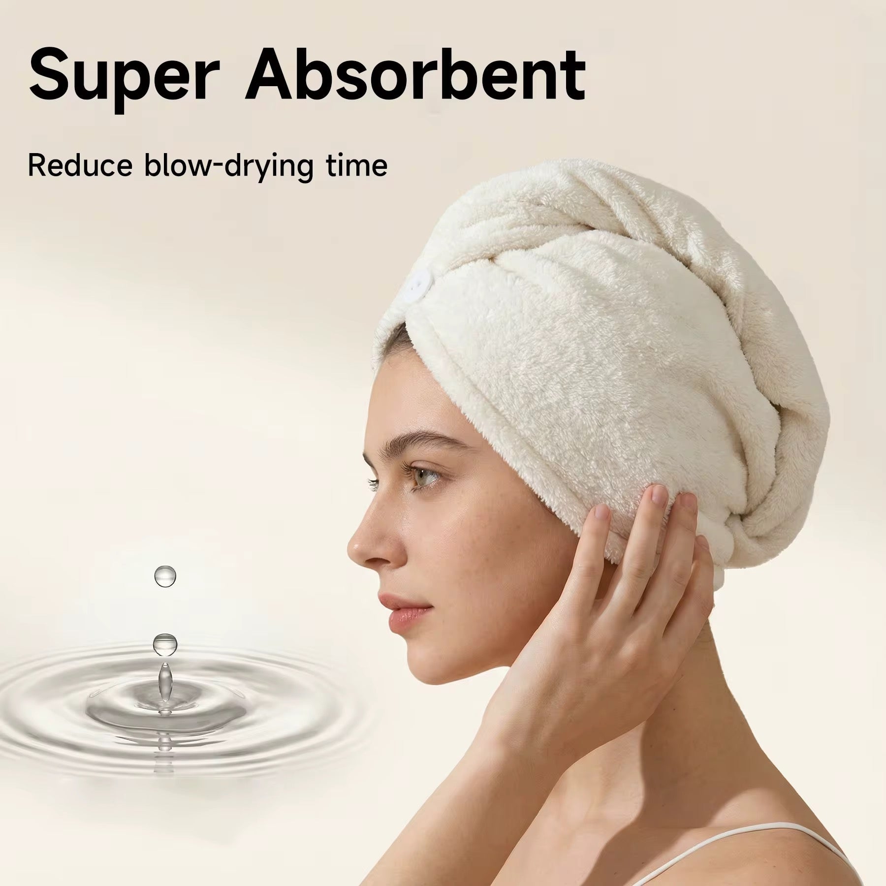 Serviette Turban Microfibre Séchage Rapide
