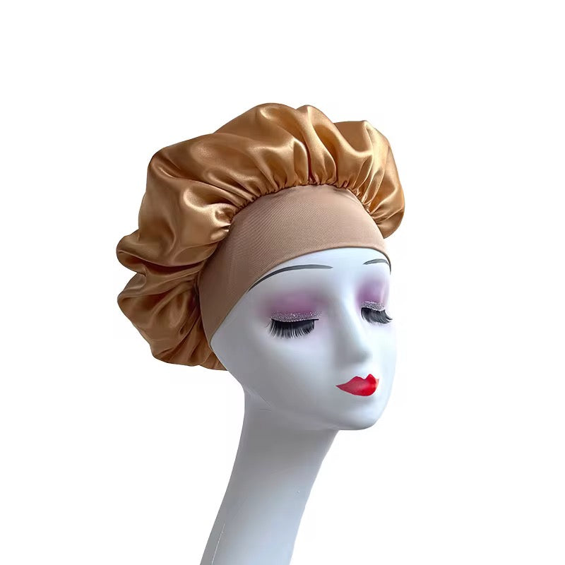 Bonnet Satin Nuit - Doré porté