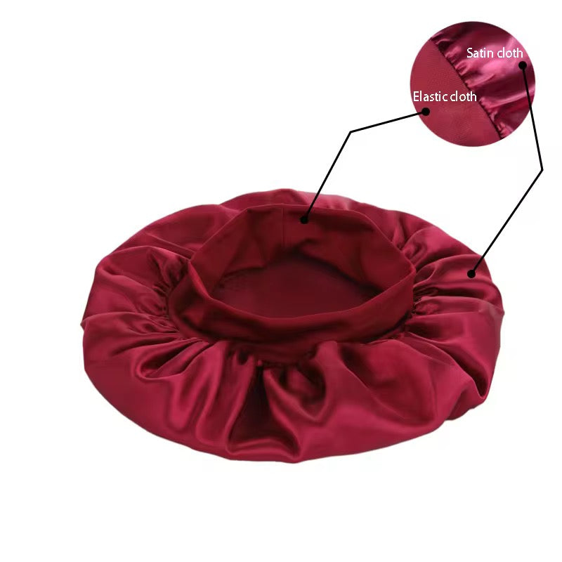 Bonnet Satin Nuit - Bordeaux détail tissu
